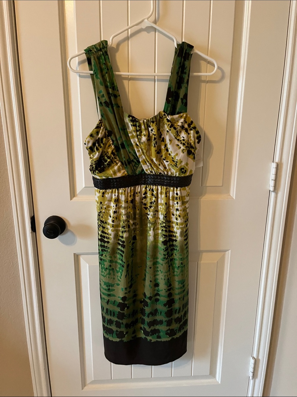 Rabbit Rabbit Rabbit Green Patterned Sleeveless Midi Dress